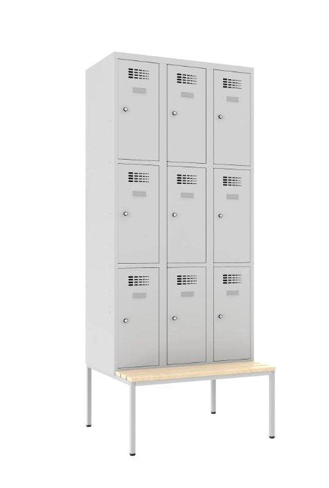 Metallkapp Classic 3R pingiga, 9 sektsiooni – helehall / helehall