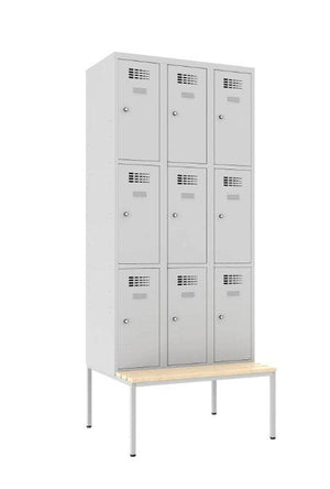 Metallkapp Classic 3R pingiga, 9 sektsiooni – helehall / helehall
