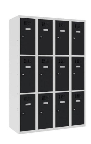 Metallist kapp Classic 4R, 12 sektsiooni – helehall / must