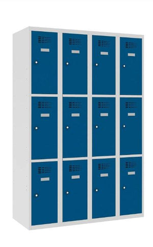 Metallist kapp Classic 4R, 12 sektsiooni – helehall / sinine