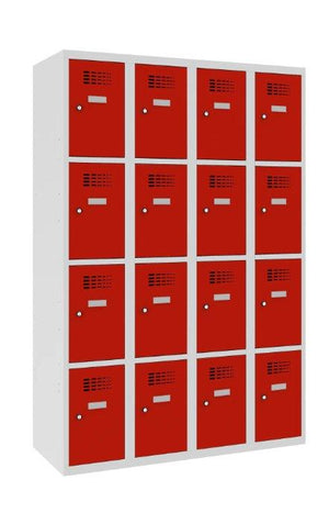 Metallkapp Classic 4R 16 sektsiooniga – helehall / punane