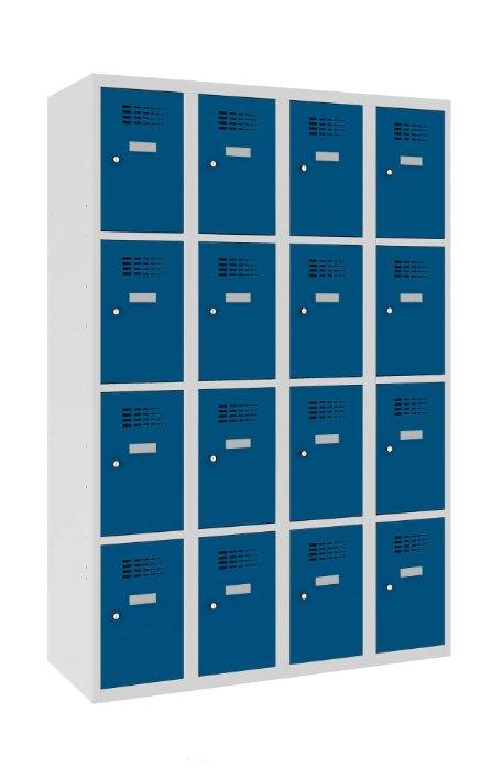 Metallkapp Classic 4R 16 sektsiooniga – helehall / sinine