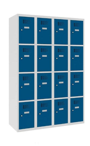 Metallkapp Classic 4R 16 sektsiooniga – helehall / sinine