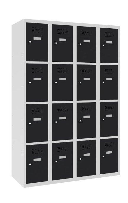 Metallkapp Classic 4R 16 sektsiooniga – helehall / must