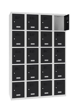 Metallkapp Classic 4R 20 lahtriga – helehall / must