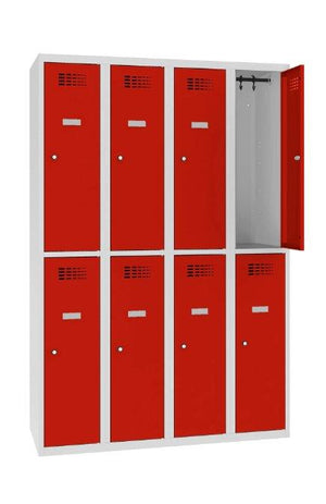 Metallkapp Classic 4R, 8 sektsiooni – helehall / punane