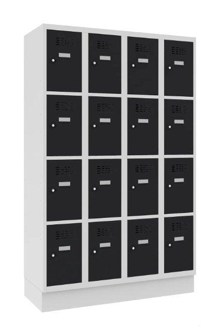Metallist kapp Classic 4R sokliga, 16 sektsiooni – helehall / must