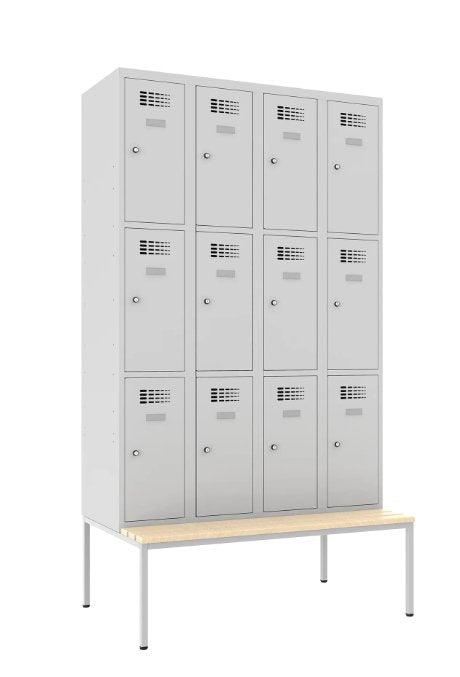Metallkapp Classic 4R pingiga, 12 sektsiooni – helehall / helehall