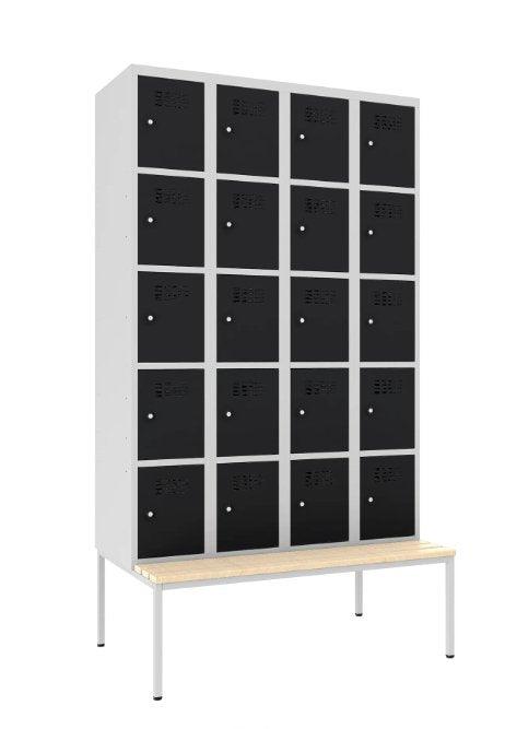 Metallkapp Classic 4R pingiga, 20 sektsiooni – helehall / must
