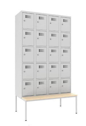 Metallkapp Classic 4R pingiga, 20 sektsiooni – helehall / helehall