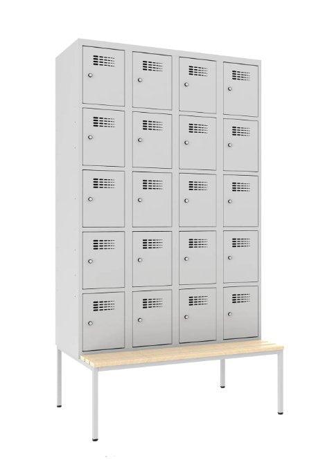 Metallkapp Classic 4R pingiga, 20 sektsiooni – helehall / helehall