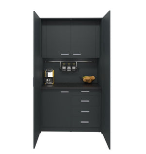 Mini-kontoriköök Ergostock Graphite Black