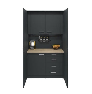 Mini kontoriköök Ergostock Graphite New York Oak