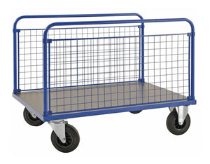 Võreküljega platvormkäru KONGAMEK 2363B 1200 x 800mm 500 kg piduritega