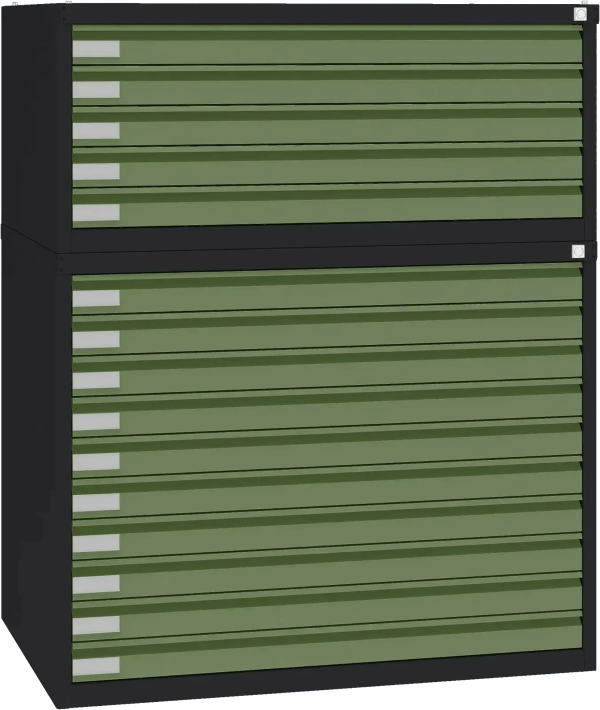 Terasest joonisekapp 770x970x670 mm – must / roheline