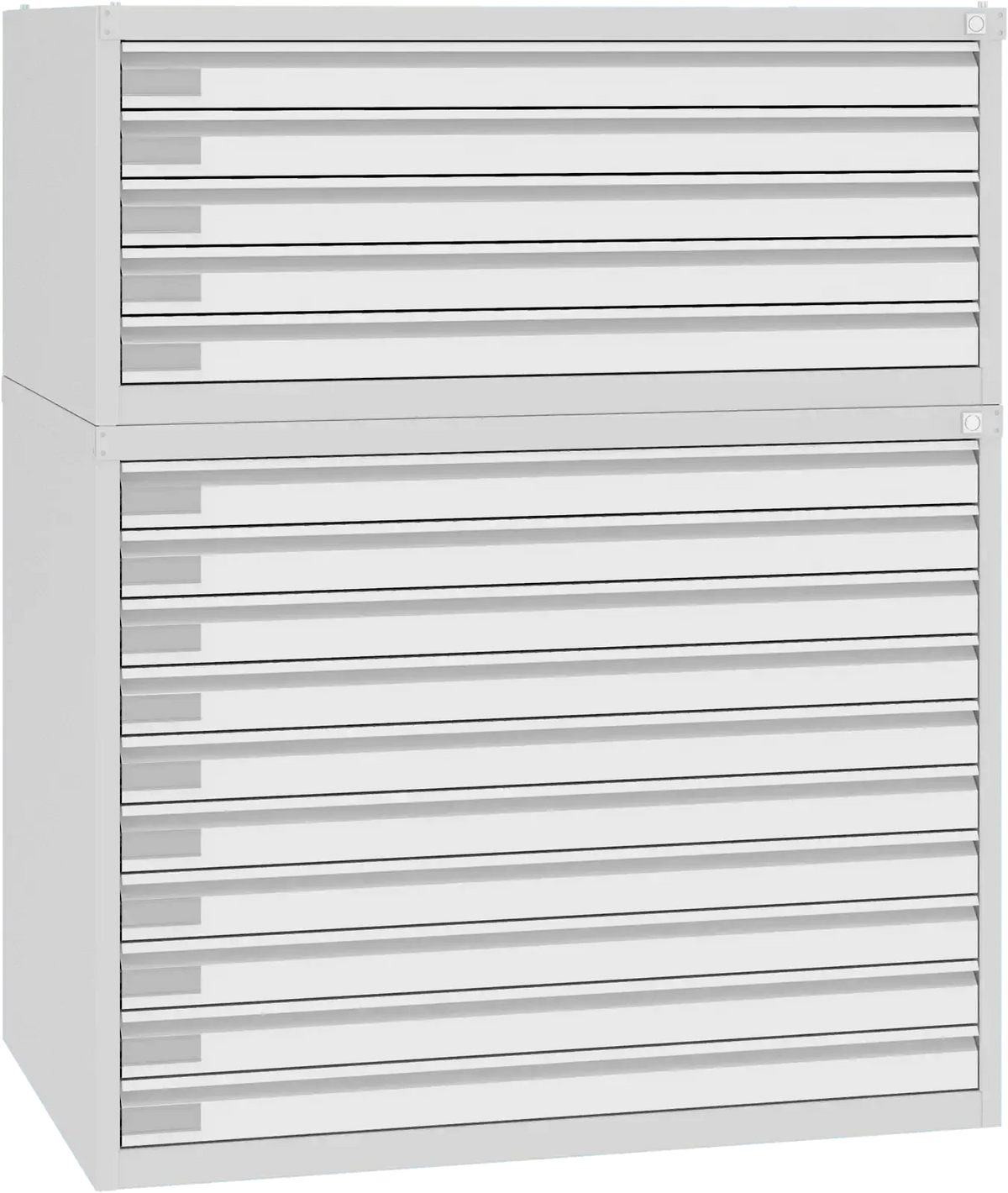 Terasest joonisekapp 770x970x670 mm – helehall / valge