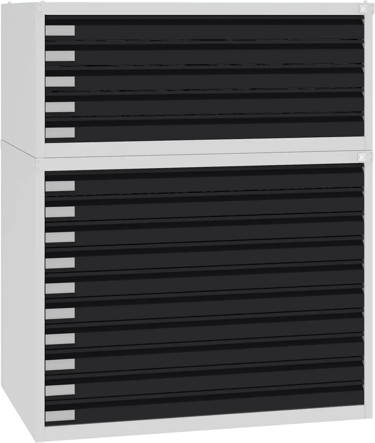 Terasest joonisekapp 770x970x670 mm – helehall / must