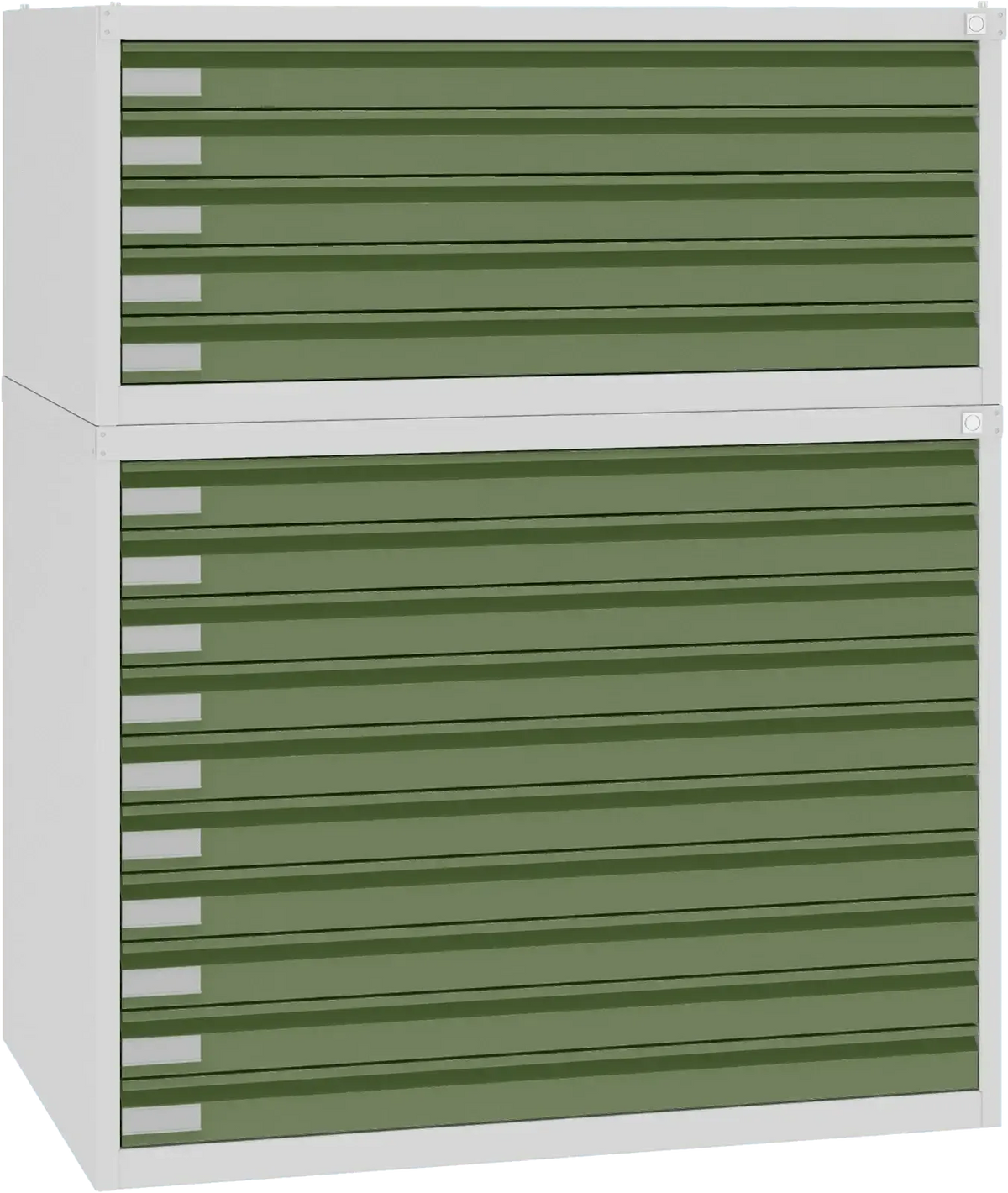 Terasest joonisekapp 770x970x670 mm – helehall / roheline