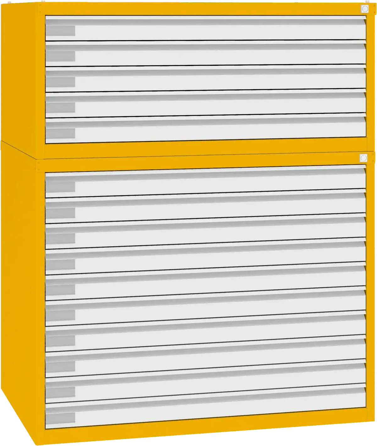 Terasest joonisekapp 770x970x670 mm – kollane / valge