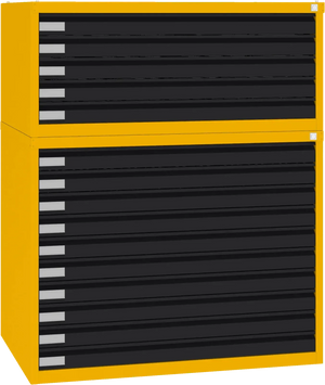 Terasest joonisekapp 770x970x670 mm – kollane / must