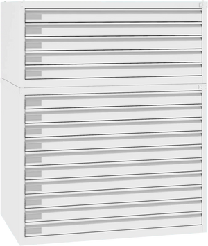 Terasest joonisekapp 770x970x670 mm – valge / valge