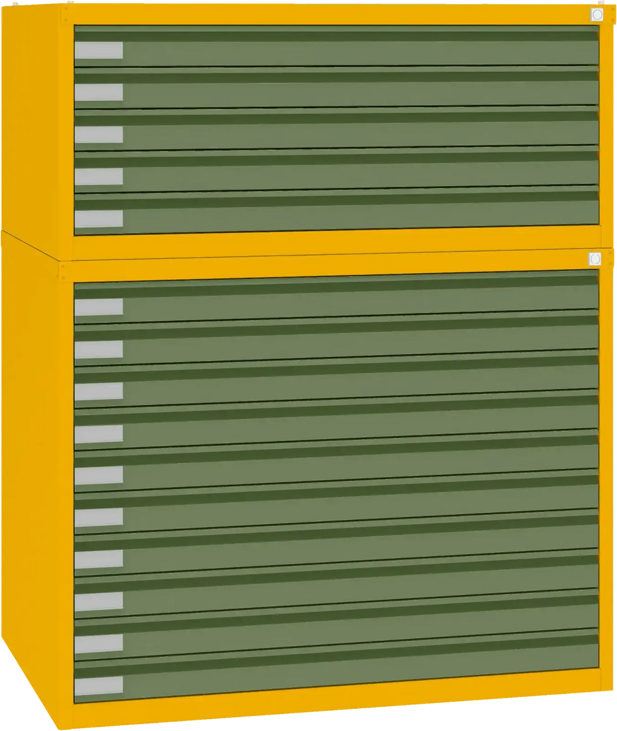 Terasest joonisekapp 770x970x670 mm – kollane / roheline