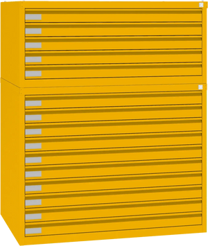 Terasest joonisekapp 770x970x670 mm – kollane / kollane