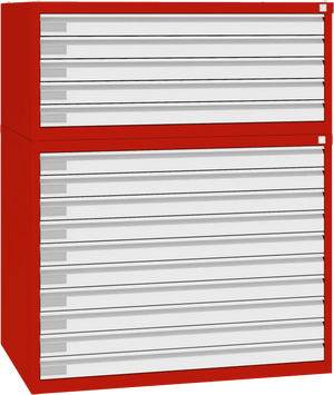 Terasest joonisekapp 770x970x670 mm – punane / valge
