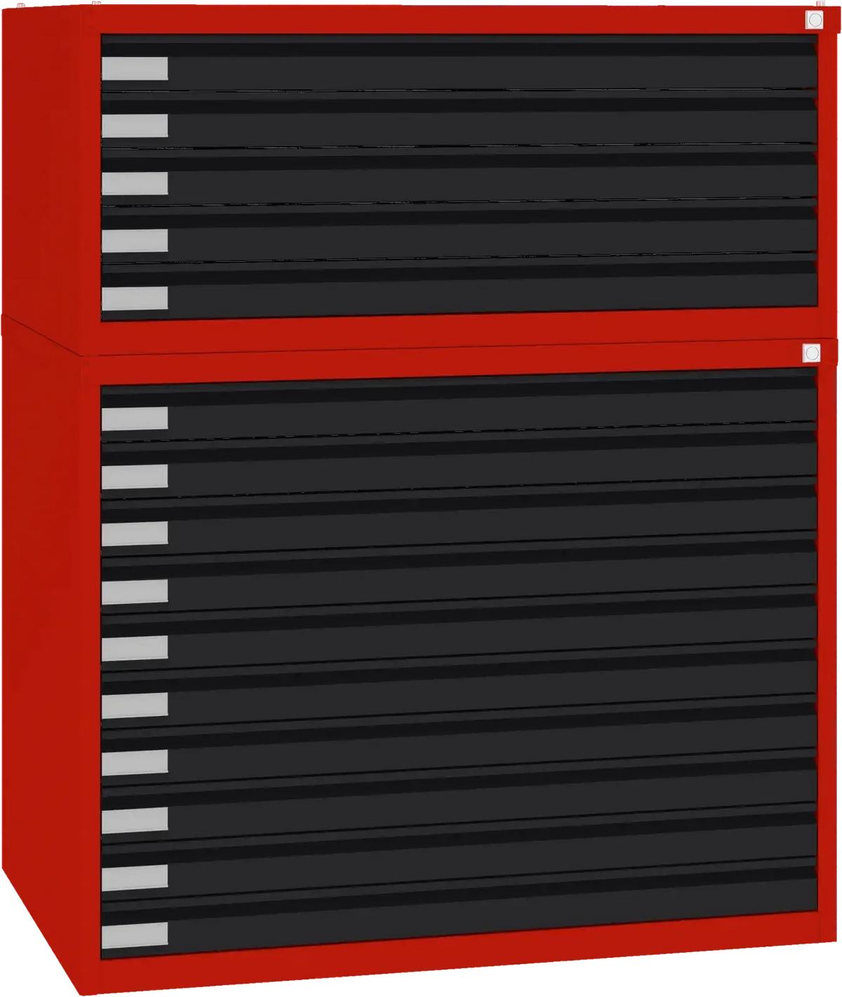 Terasest joonisekapp 770x970x670 mm – punane / must