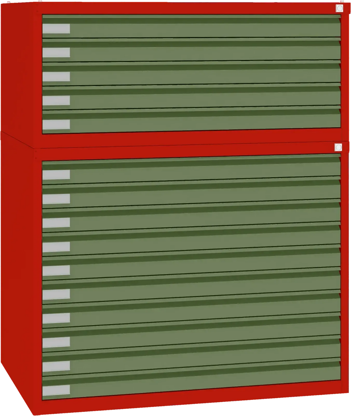 Terasest joonisekapp 770x970x670 mm – punane / roheline