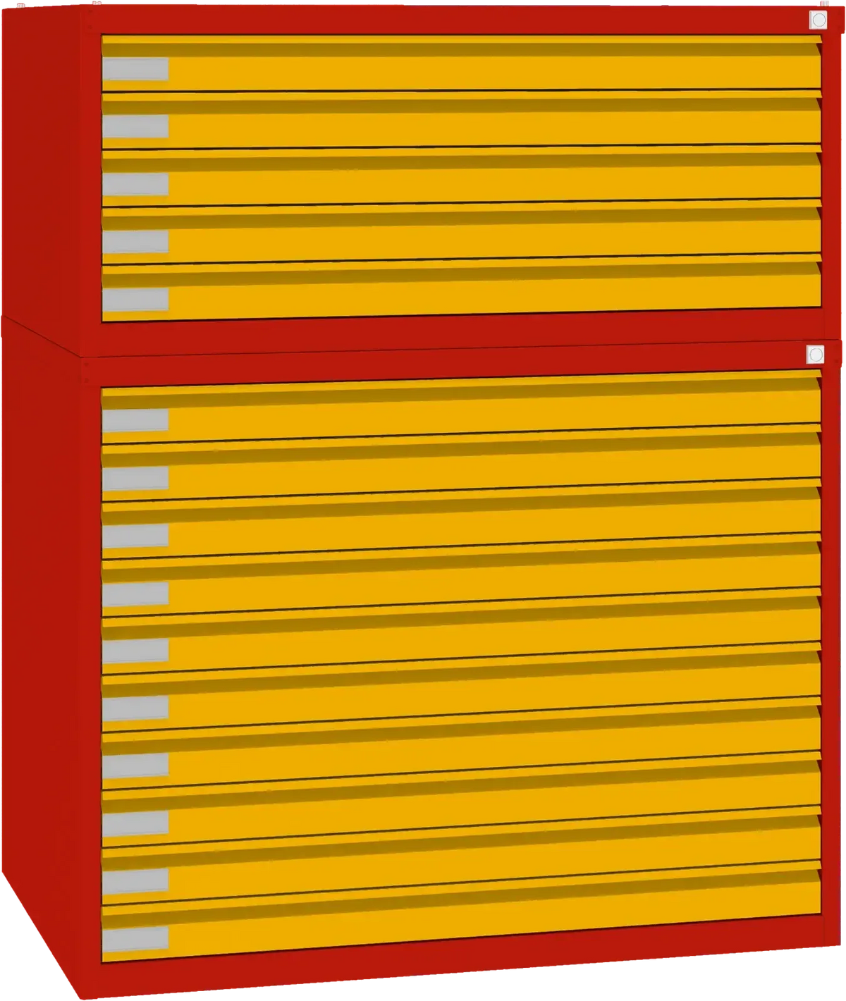 Terasest joonisekapp 770x970x670 mm – punane / kollane