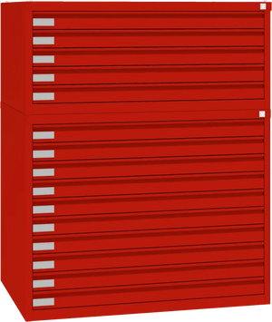 Terasest joonisekapp 770x970x670 mm – punane / punane