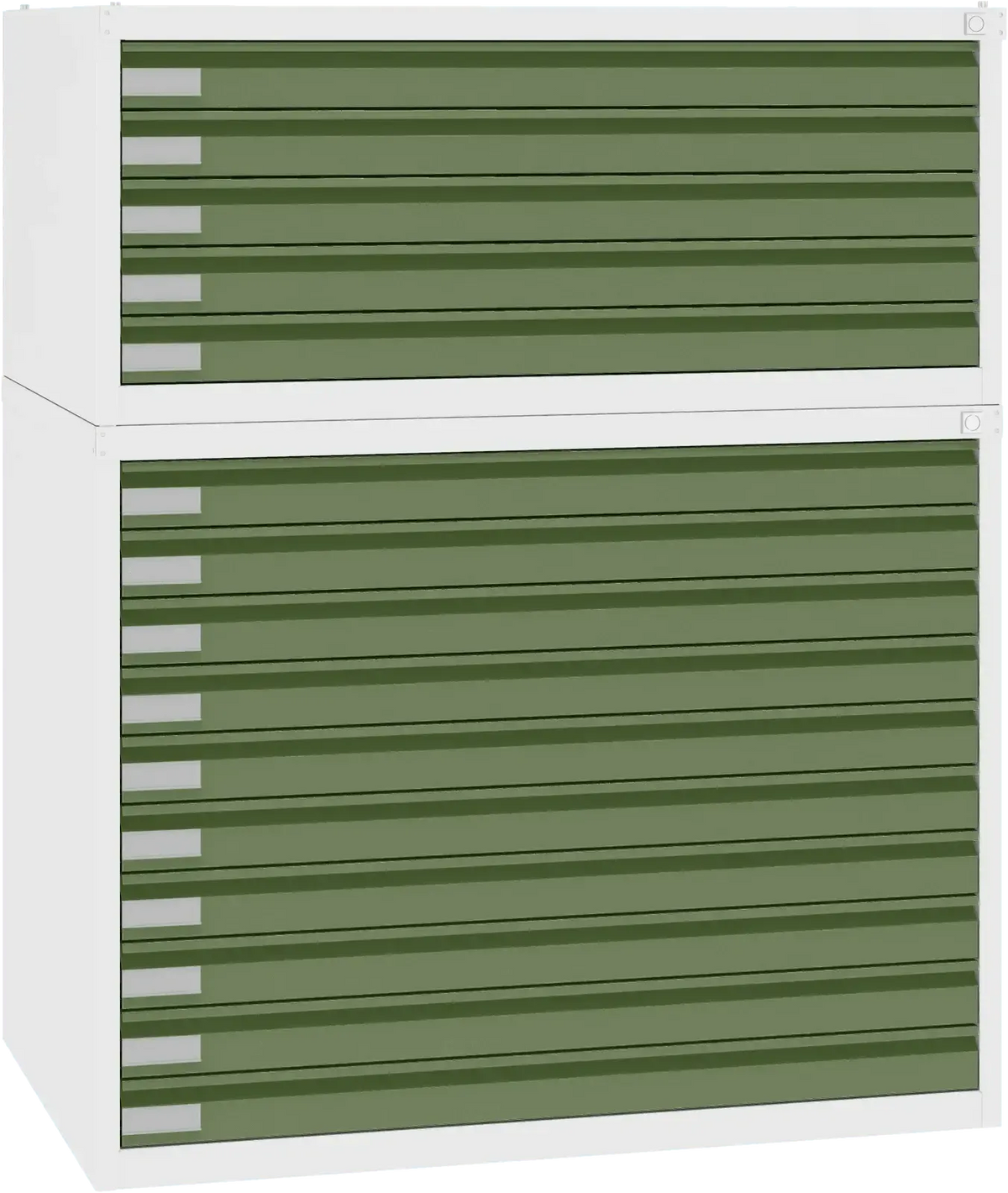 Terasest joonisekapp 770x970x670 mm – valge / roheline