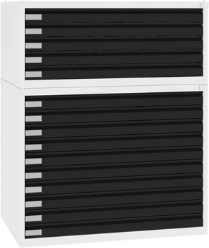 Terasest joonisekapp 770x970x670 mm – valge / must