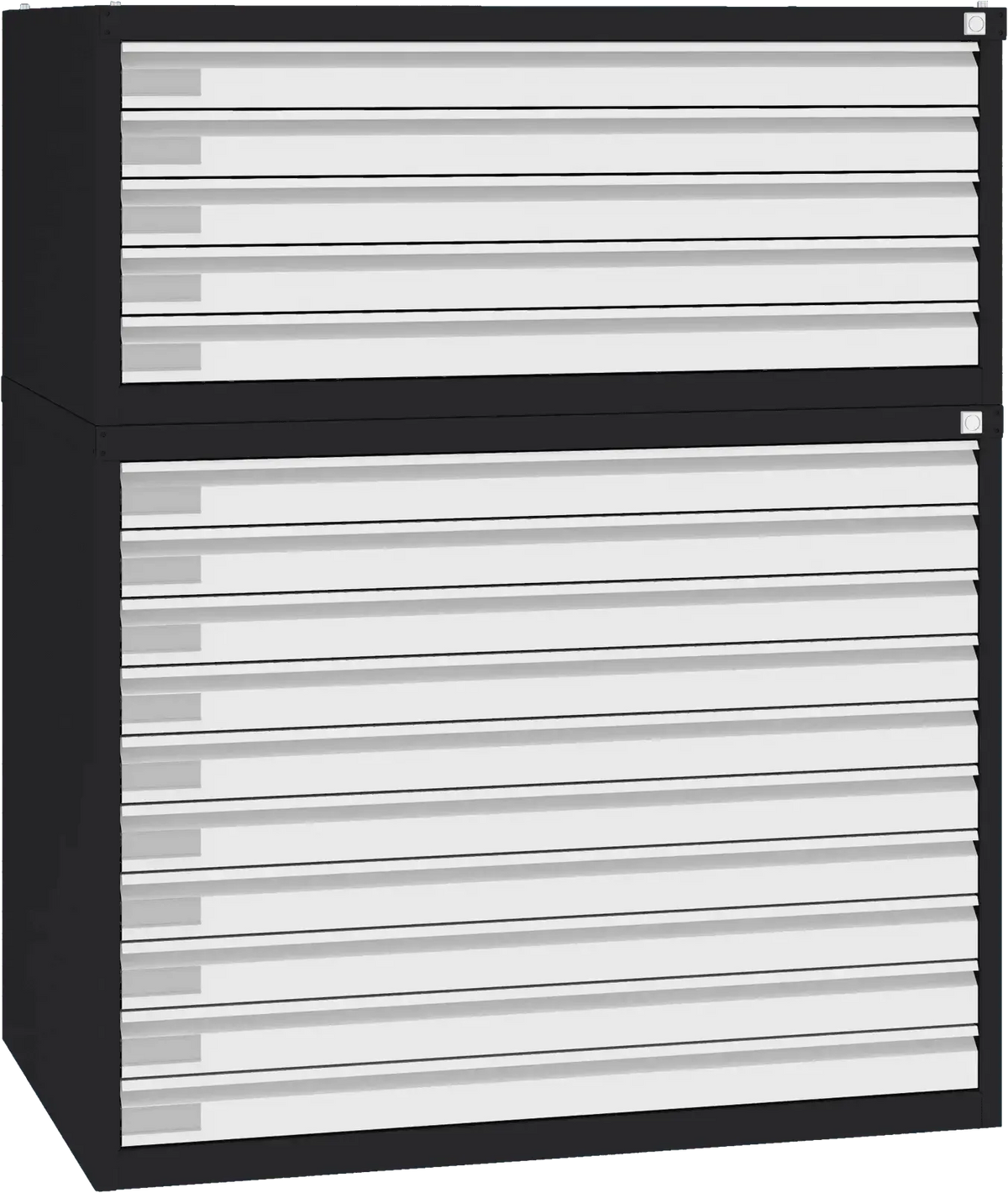 Terasest joonisekapp 770x970x670 mm – must / valge
