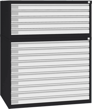 Terasest joonisekapp 770x970x670 mm – must / valge