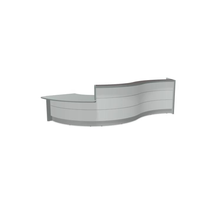 Vastuvõtulett VALDE CURVED LOW MODULE IX, 439 x 164 cm, kohandatav
