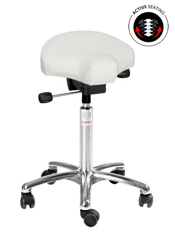 Reguleeritava kõrgusega sadultool GAMMA ALU Easy Seat, 580-770 mm – valge