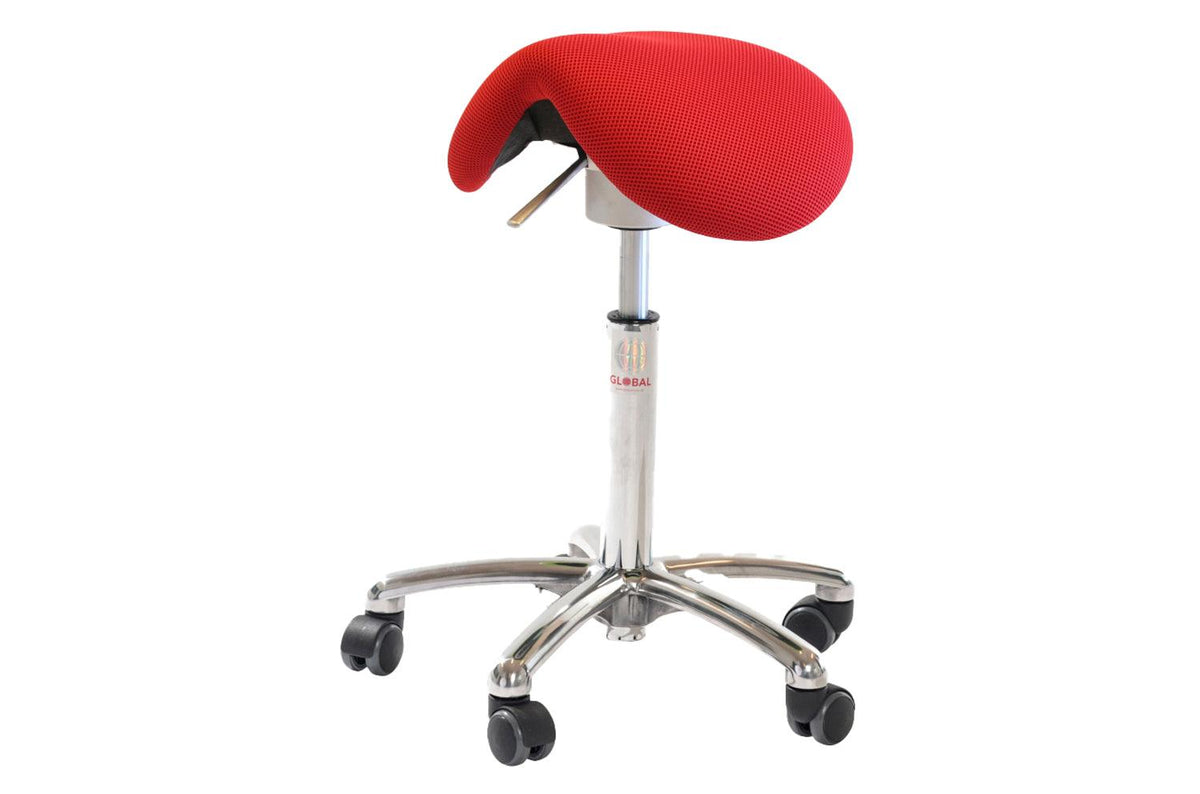 Sadultool MINI ALU Easy Seat (kangas), reguleeritava kõrgusega 580-770 mm – punane