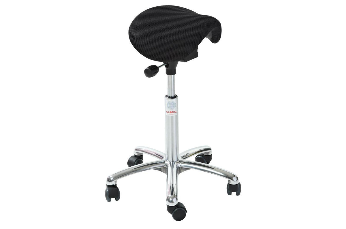Sadultool MINI ALU Easy Seat (kangas), reguleeritava kõrgusega 580-770 mm – must