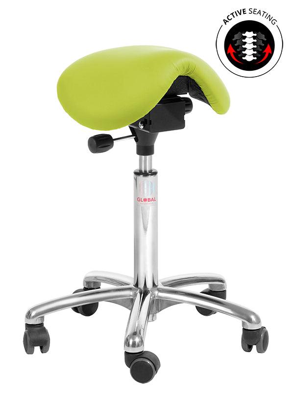 Sadultool MINI ALU Easy Seat (kunstnahk), reguleeritava kõrgusega 580-770 mm – rohekas