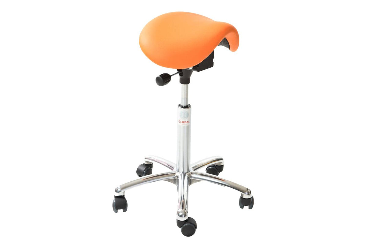 Sadultool MINI ALU Easy Seat (kunstnahk), reguleeritava kõrgusega 580-770 mm – oranž