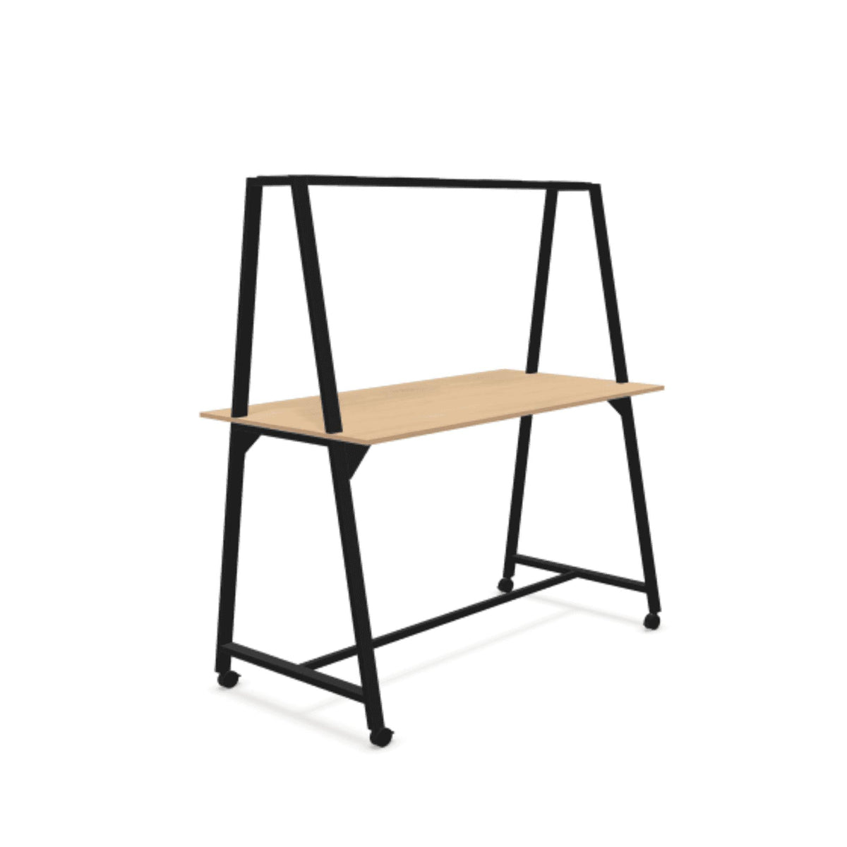 Seisulaud AART 2, 160 x 100 x 110H cm, ratastega – must / Ameerika tamm