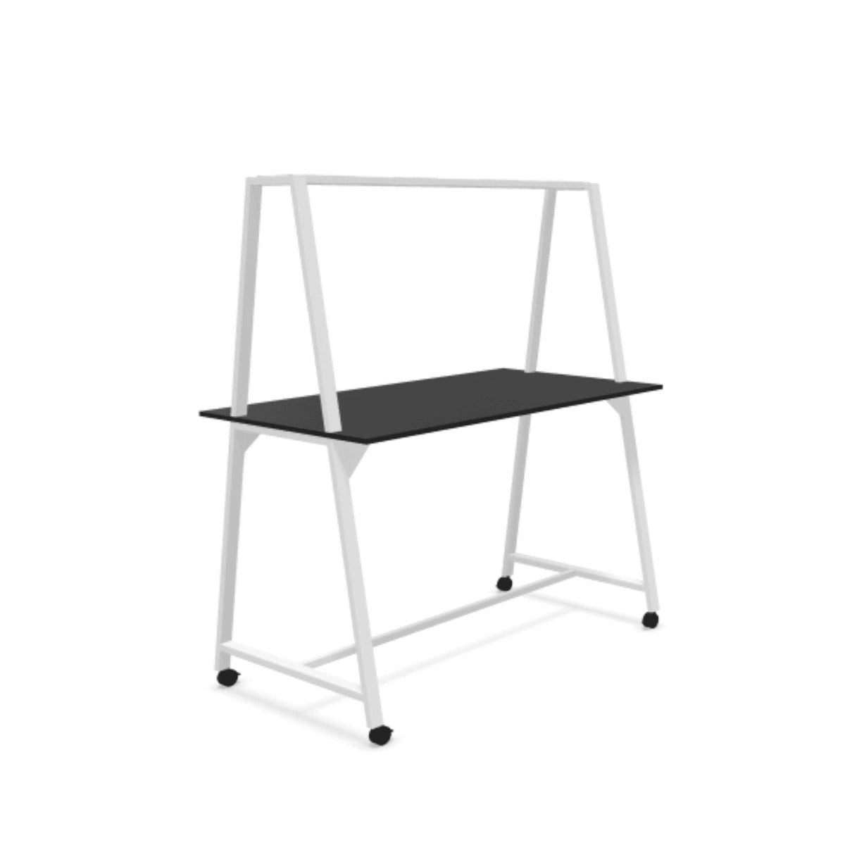 Seisulaud AART 2, 160 x 100 x 110H cm, ratastega – valge / must